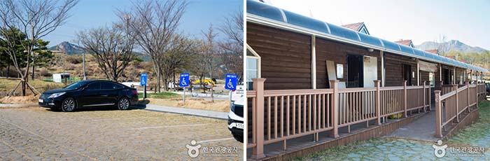 [왼쪽/오른쪽]황매산 주차장(박석 구역) / 황매산 내 화장실 경사로