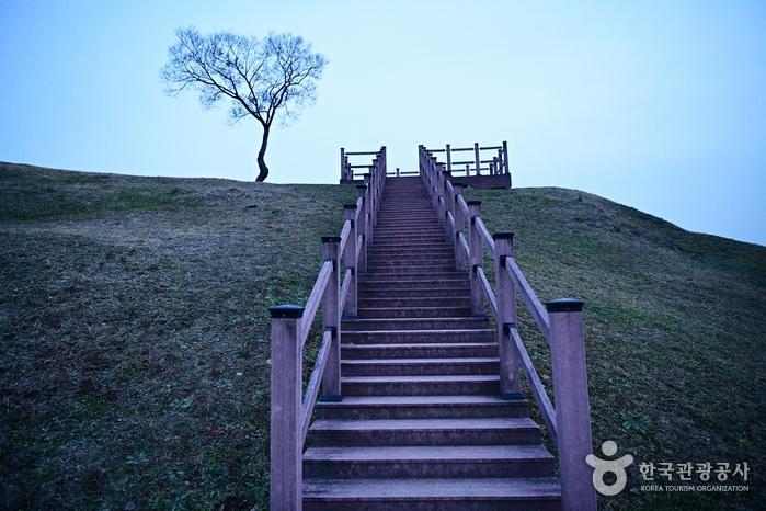 연천 당포성은 절벽을 이용한 평지성이다.