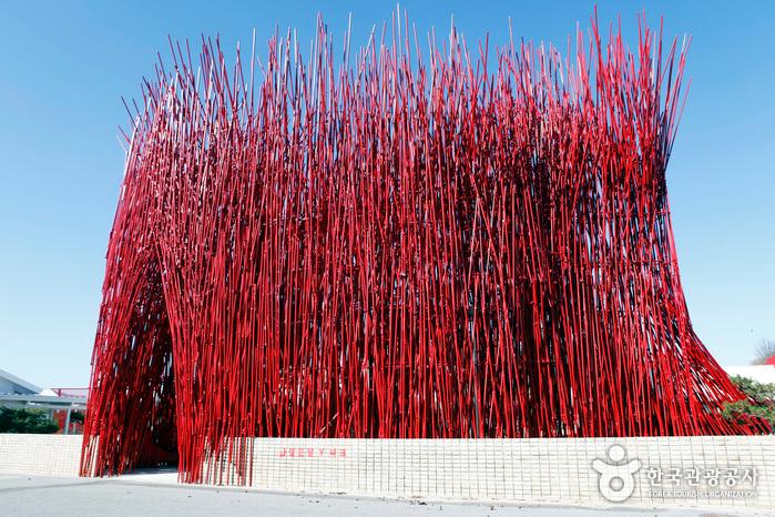 젊은달와이파크의 강렬한 첫인상 ''붉은대나무''