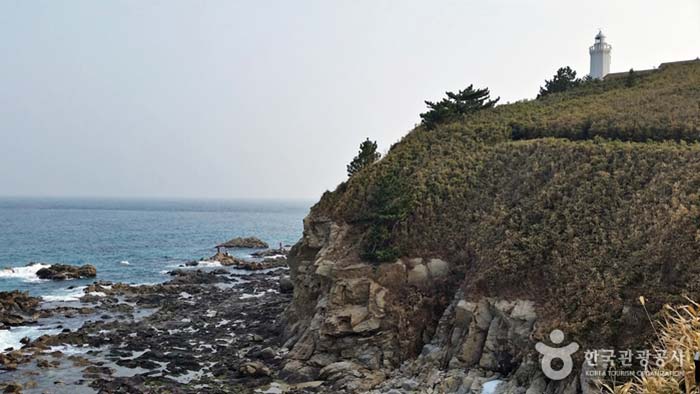 유인등대인 죽변등대가 서 있는 죽변곶
