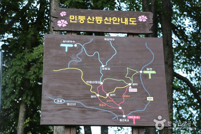 민둥산 등산 안내도